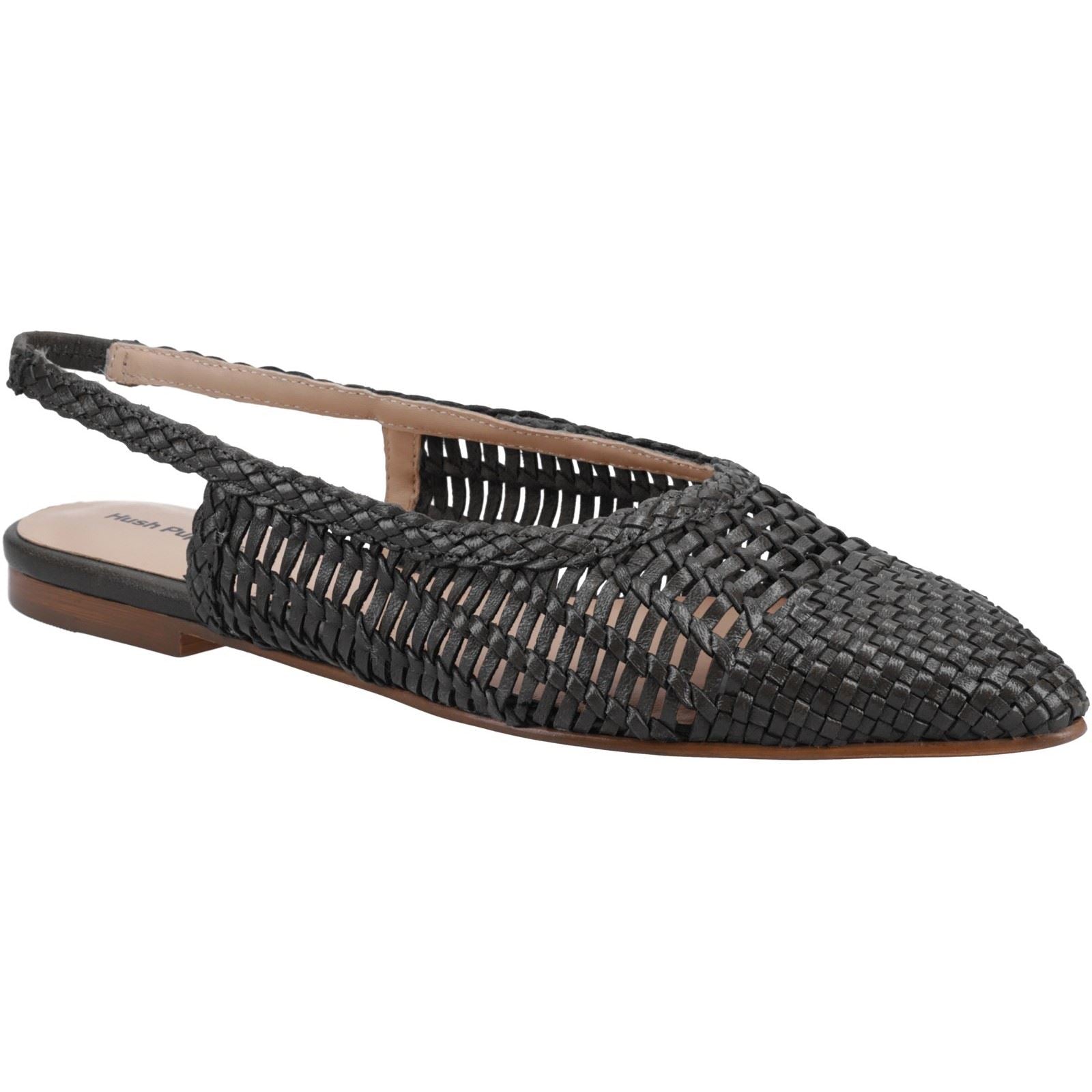 Product Image for Hush Puppies Dalia Woven Leather Women's Black Flats