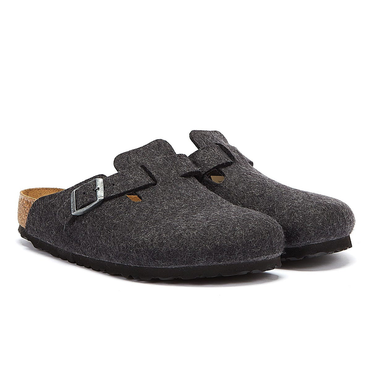 Birkenstock Boston Grey Slippers