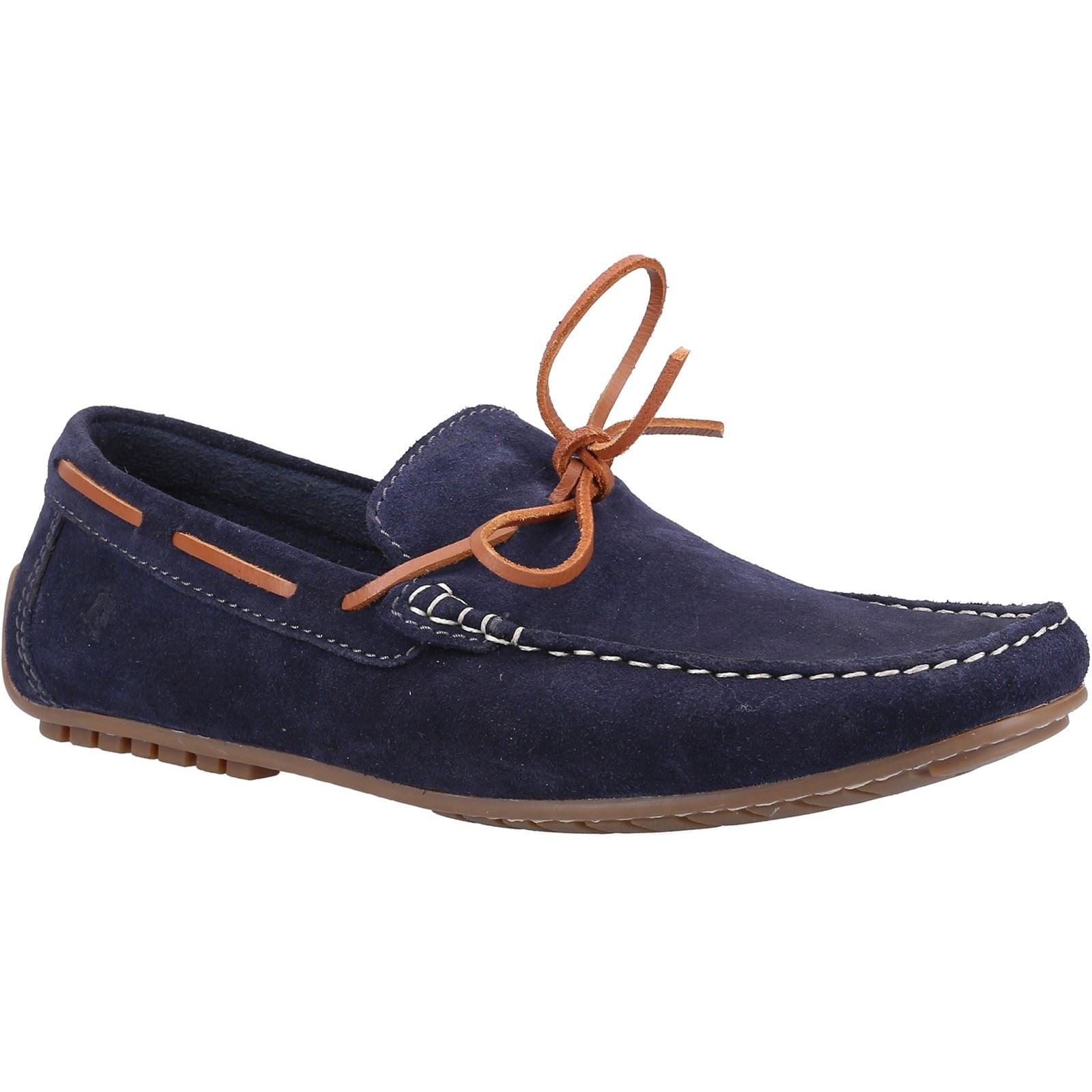 Product Image for Hush Puppies Reuben Suede Men's Navy Boat Shoes
