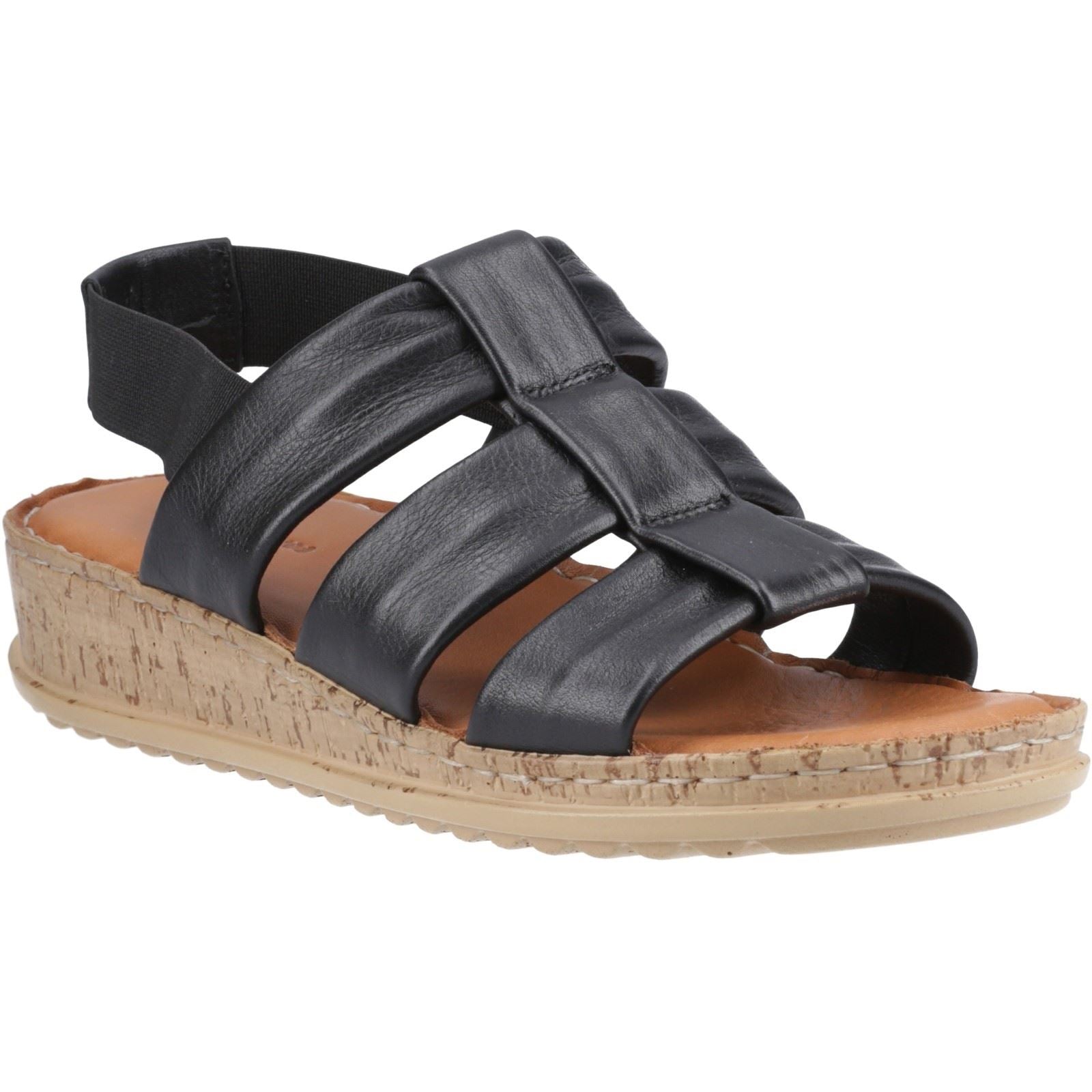 Product Image for Hush Puppies Eden Gladiator Leather Women's Black Sandals
