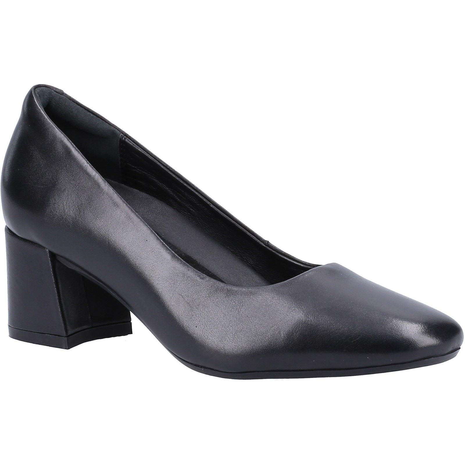 Product Image for Hush Puppies Alicia Court Shoe Leather Women's Black Heels