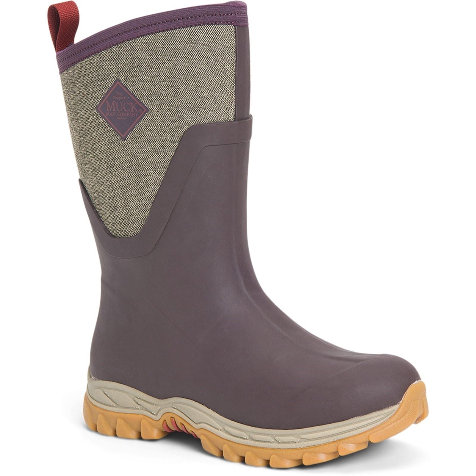 Product Image for Muck Boots Arctic Sport Mid Rubber Wine Wellington Boots