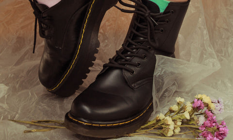 dr. martens and flowers