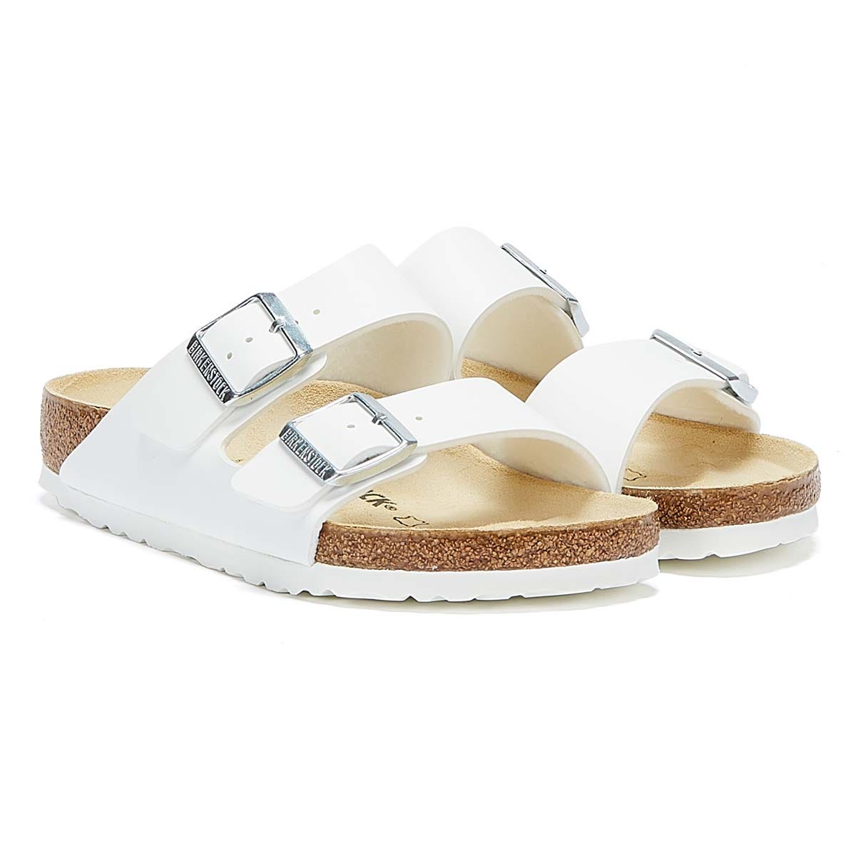 Birkenstock Arizona Birko-Flor Womens White Sandals