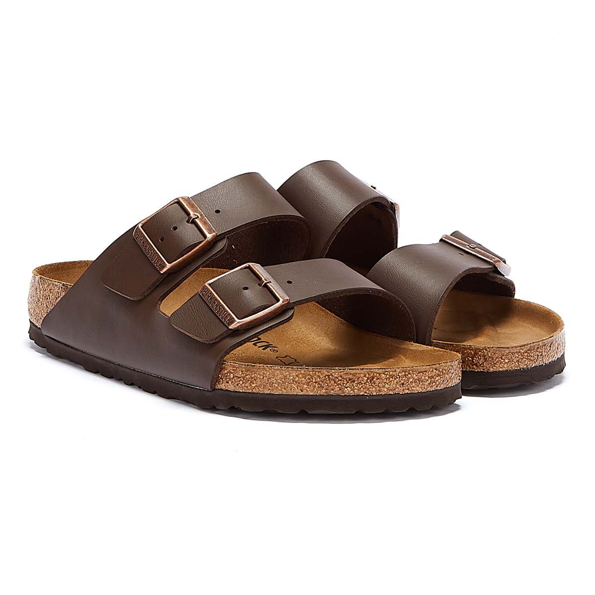 Birkenstock Arizona Birko-Flor Womens Brown Sandals – Tower- London.Com