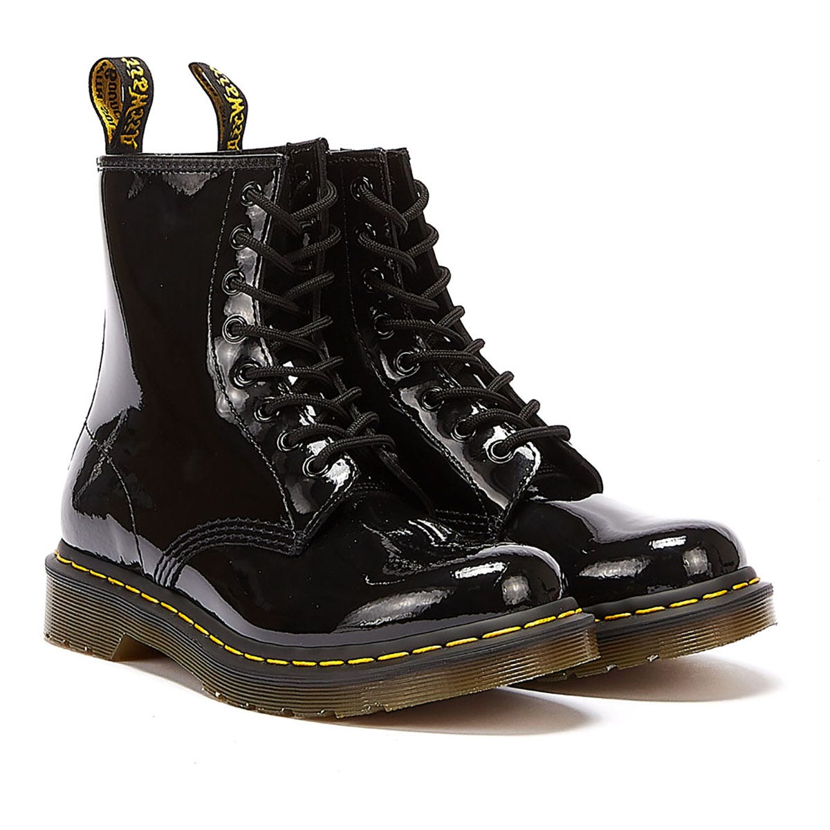 Ricki Nappa Lux Leather Platform Gladiator Sandals in Black | Dr. Martens