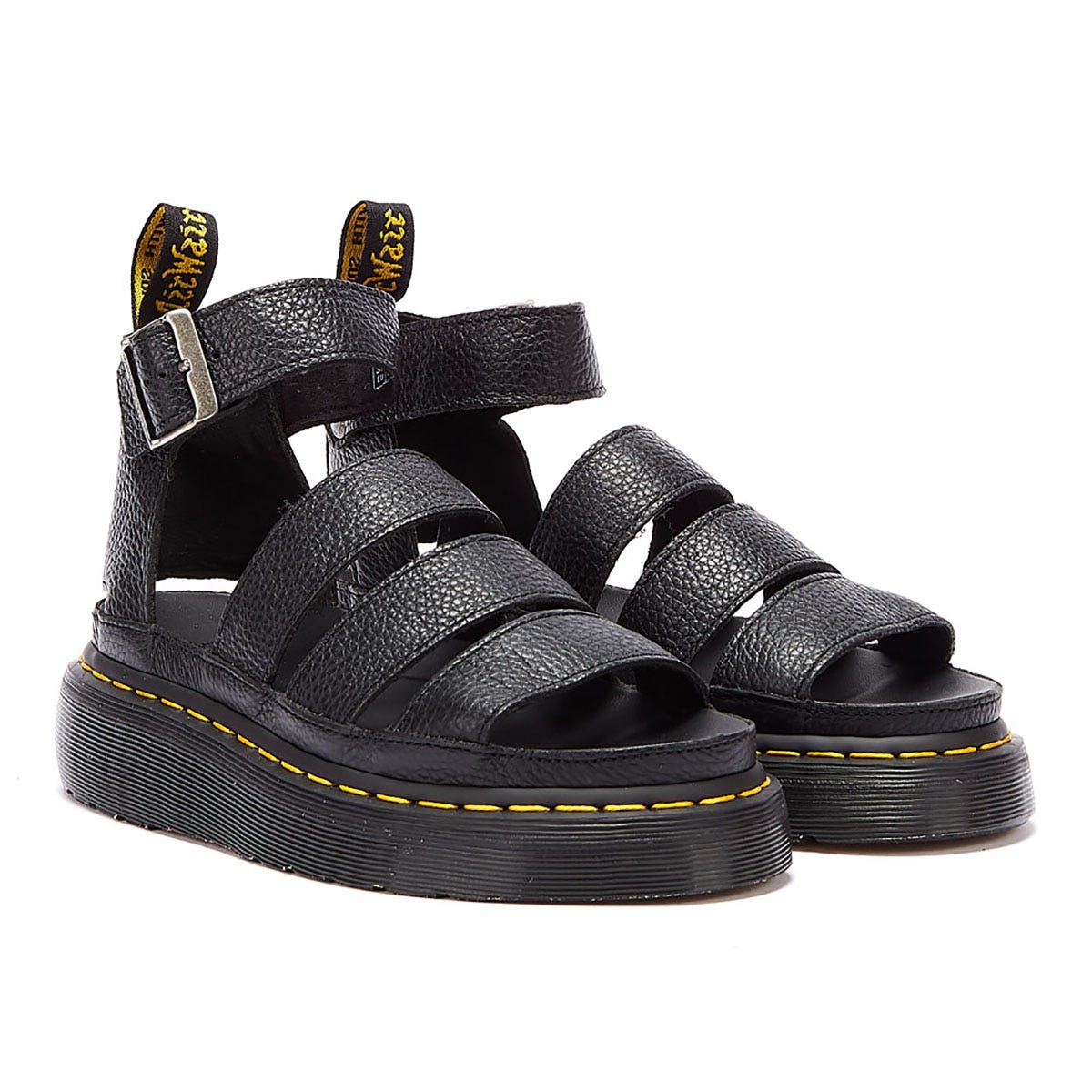 Dr. Martens Clarissa Ii Quad Womens Black Platform Sandals