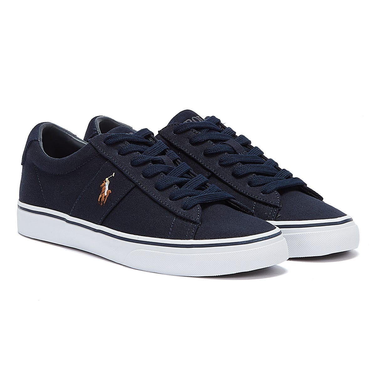 Ralph Lauren Sayer Navy Canvas Trainers