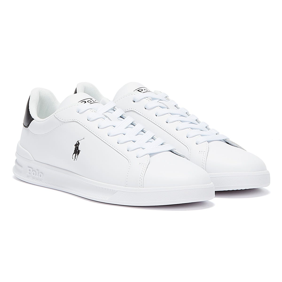 Ralph Lauren Heritage Court Ii Mens White / Black Trainers