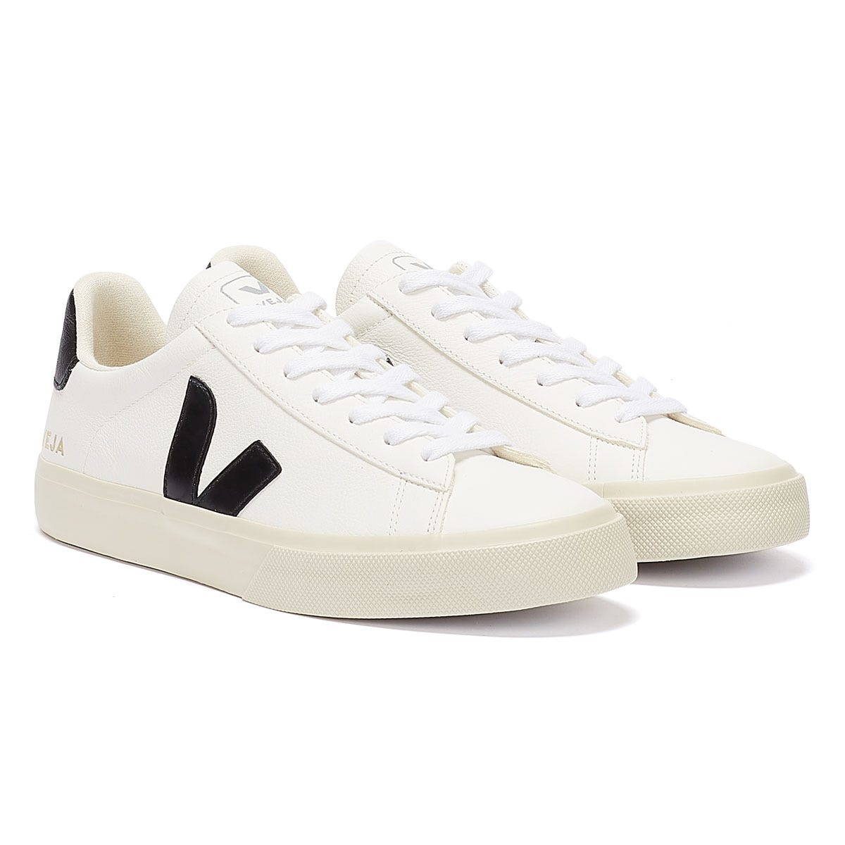 Veja Campo Mens White / Black Trainers