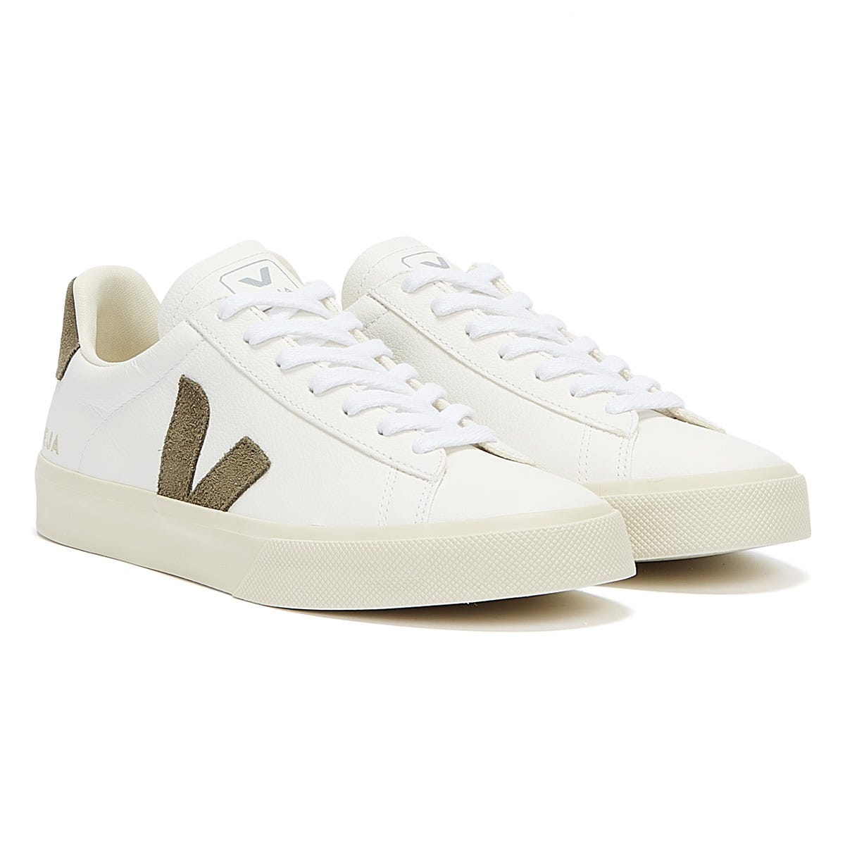 Veja Campo Mens Extra White / Khaki Trainers