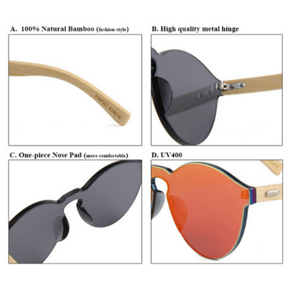 Lentes de Sol Ecológicos de Madera de Bambú únicos Unisex de una sola –  