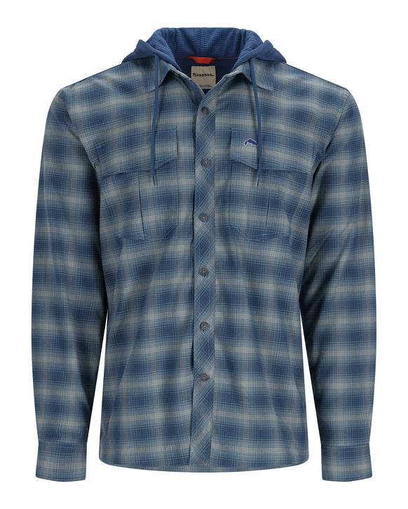 Simms Fishing Shirt XL MORADA LS Quick Dry Travel Upf30 Turquoise Plaid for  sale online