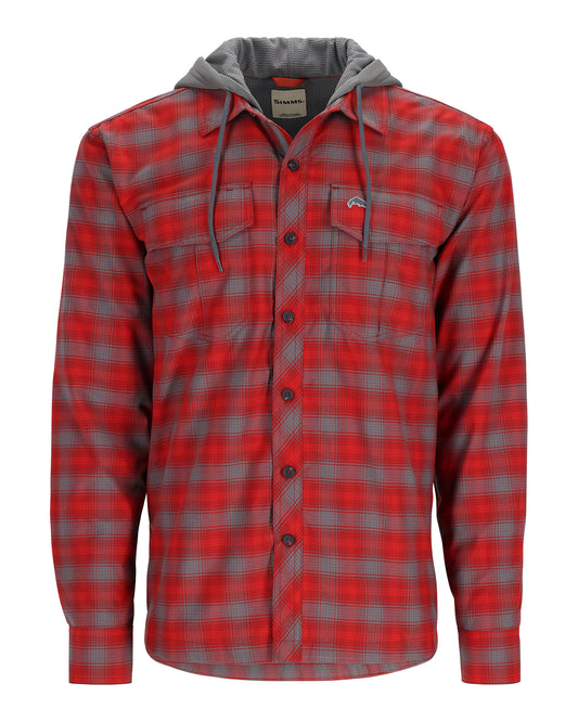 Simms Men's Coldweather Shirt Cutty Red Asym Ombre Plaid / XL