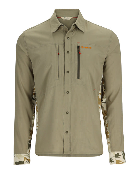 Simms Men's Cutbank Chambray LS Shirt - XL - Sumac Chambray