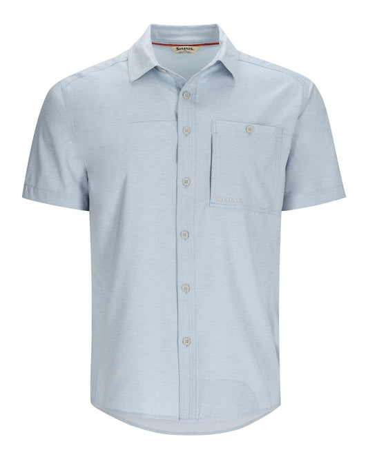 H&H Men's Short Sleeve Classic Check Shirt Navy/Sky