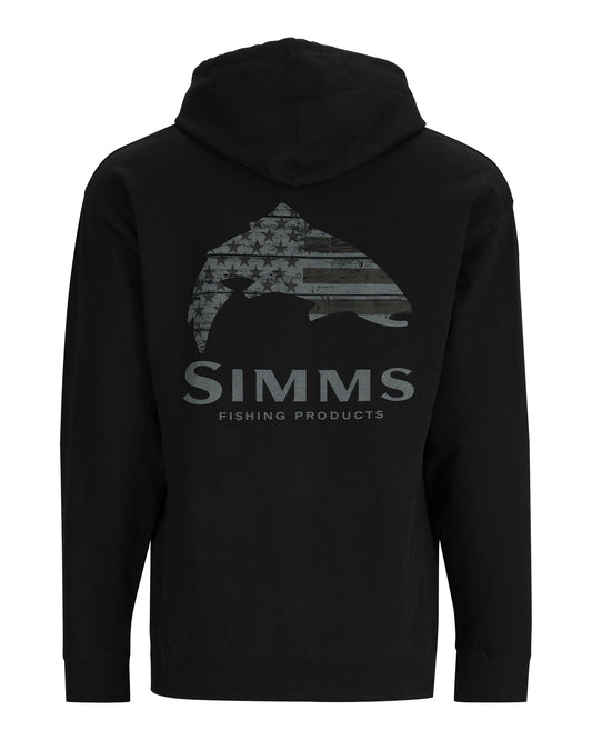 Simms Men's Rods and Stripes Hoody - Charcoal Heather - XXL