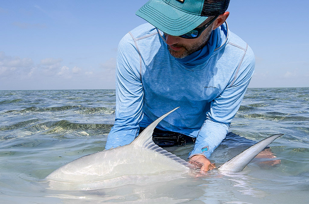 Chris Frangiosa prepares to release a permit.