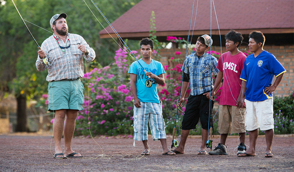 Casting instruction at Rewa Lodge