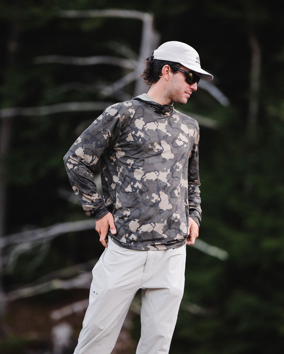  Personalized Gray Camo Uv Protection Fishing Shirts