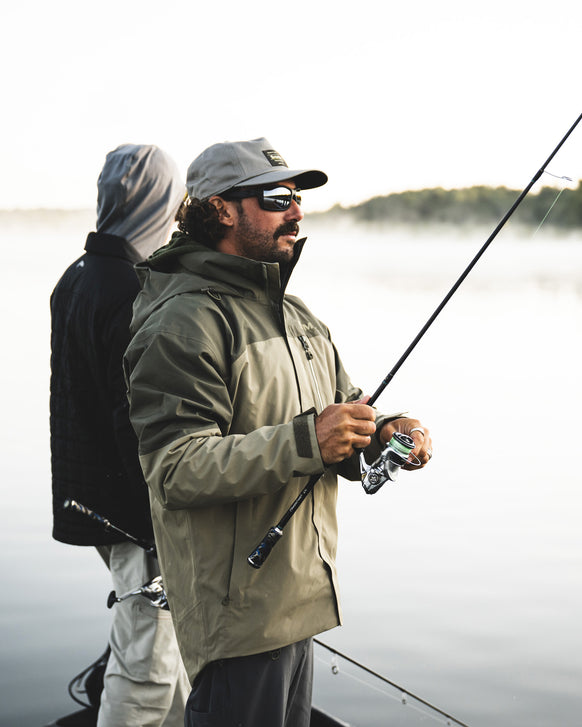 Men's 6 Pockets Fly Fishing Rain Jacket Water&Wind proof Lightweight  Breathable Outdoor Shell Jacket
