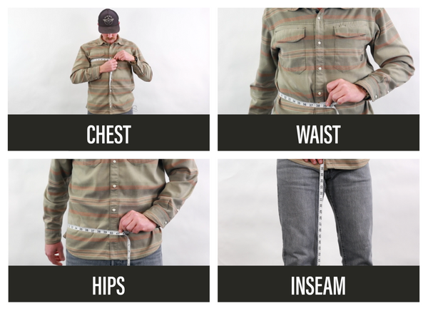 Chest waist hips inseam measurements