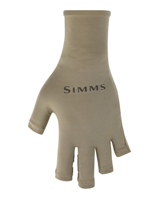 Simms SolarFlex UPF 50 Fingerless Fishing Gloves, Unisex, Regiment