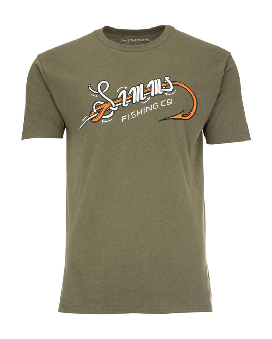 Simms Men's Wooden Flag Trout T-Shirt Military Heather / M