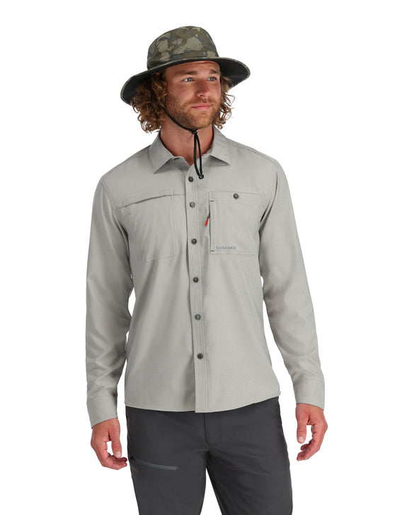 Simms Fishing Shirt XL MORADA LS Quick Dry Travel Upf30 Turquoise Plaid for  sale online
