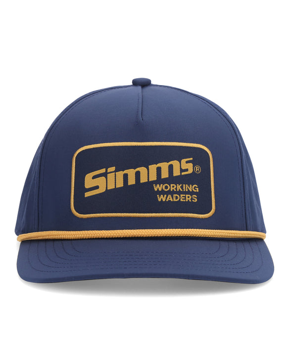 Simms Bass Tech Sample Fishing Strapback Hat Ball Cap Black Adjustable