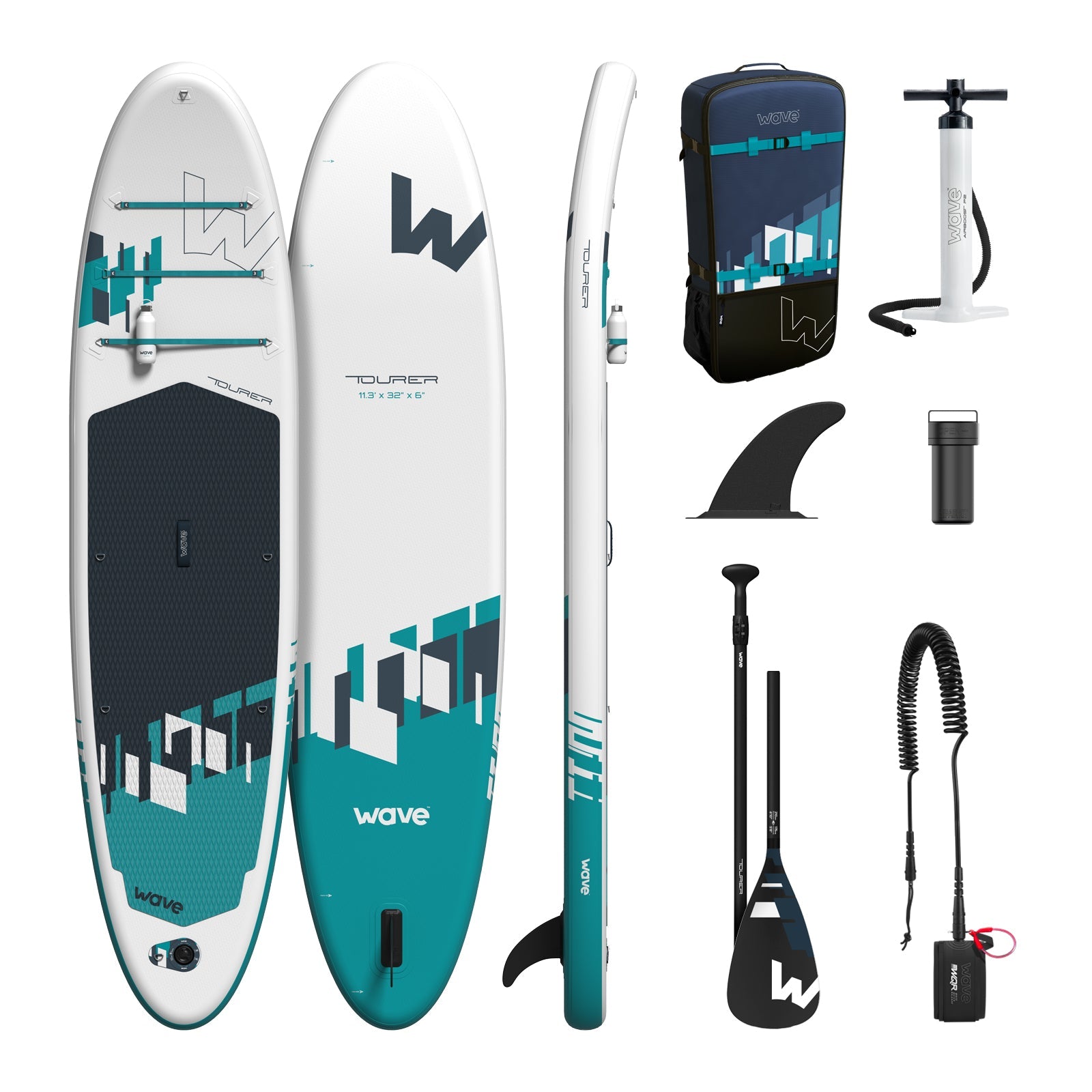 Tourer 2.0 SUP | Inflatable Paddleboard | 10'3/11'3ft | White - Wave Sups EU product image