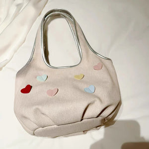 TAVIMART  -  Sweet Y2k Aesthetic Heart Top-Handle Bags Kawaii Cute Fashion All Match Shoulder Underarm Bag Casual Shopping Purse and Handbags - tavimart