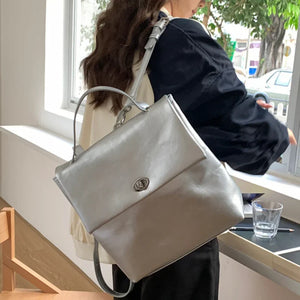 TAVIMART  -  Korean Simple Trendy Solid Schoolbags Y2k Aesthetic High-capacity Fashion Women Handbags Casual All Match Backpack for Students - tavimart