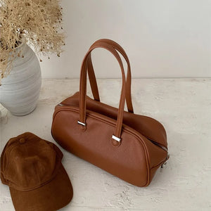 TAVIMART  -  Soft PU Leather Shoulder Bags Women New Winter Fashion Retro Large Capacity Underarm Bag Trend Simple Tote Bag Handbags - tavimart