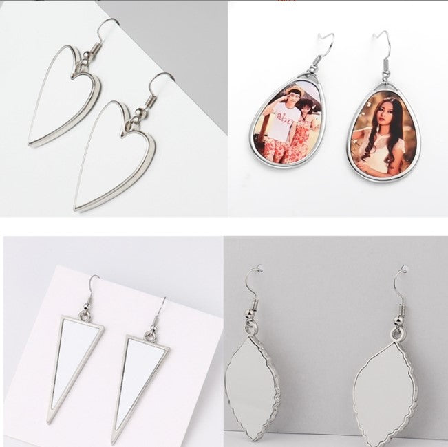 Sublimation Blank Metal Ear rings with insert