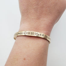 Load image into Gallery viewer, Goose - Tumble brass stamped cuff
