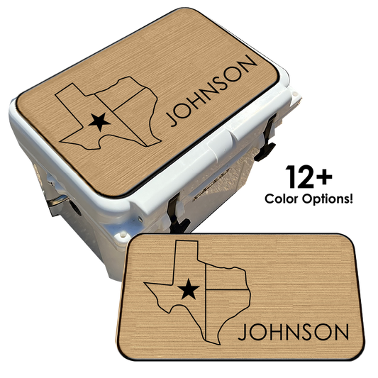 Texas Flag with Name - Cooler Pad Top