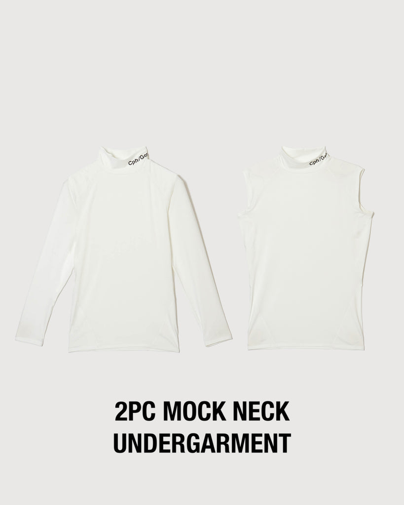 WOMENS】#Cph/Golf™️ AMATEUR MOCK NECK TEE - WHITE - – Captains 