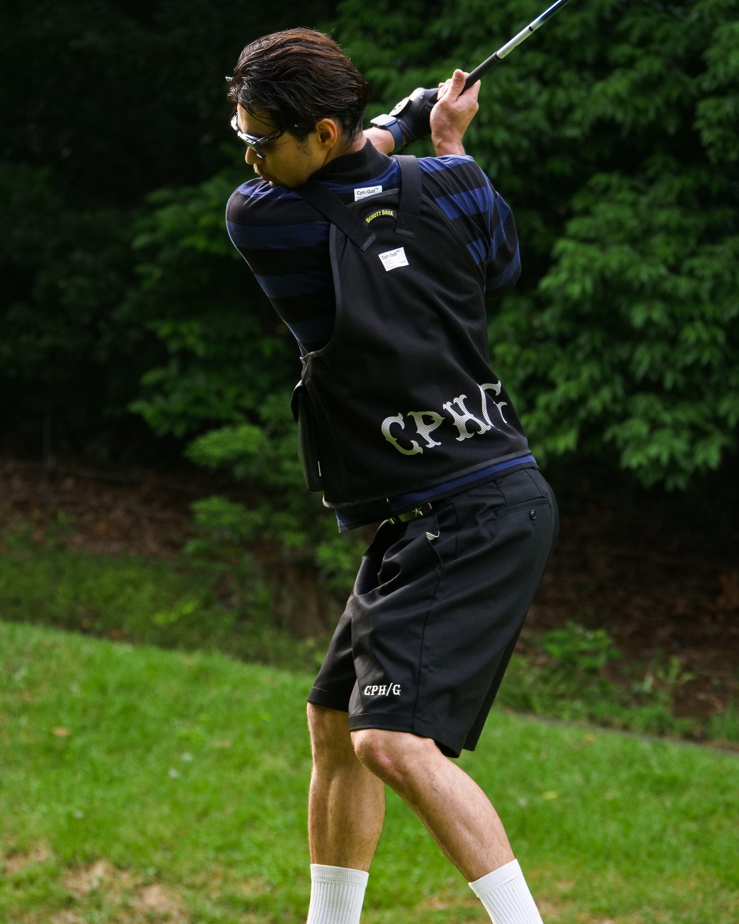 CAPTAINS HELM GOLF : Cph Golf パンツ M ネイビー - スラックス