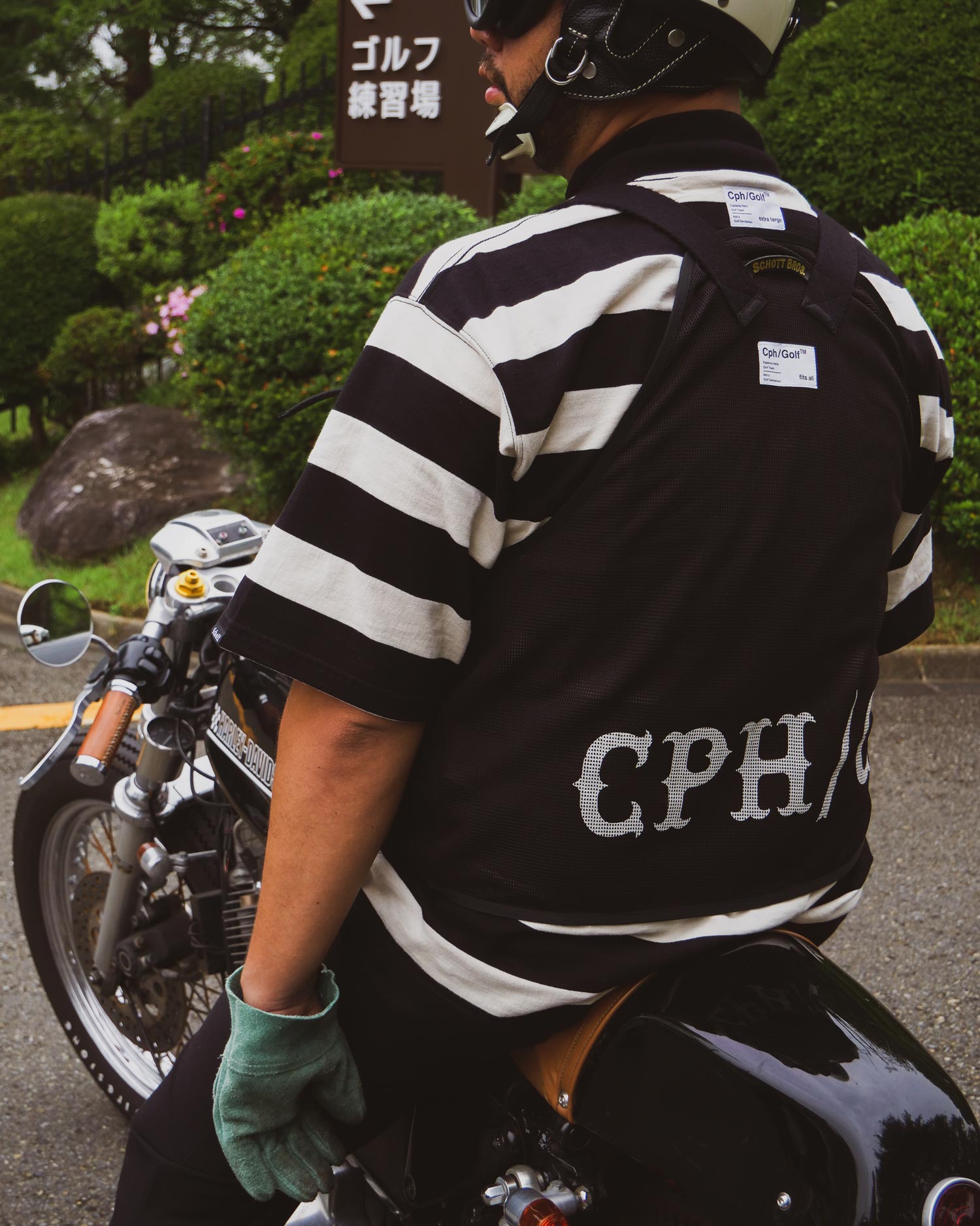 22SS Schott × Cph Golf コラボ レザーコンビベスト-