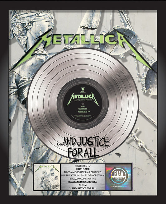 Metallica - Ride the Lightning Platinum LP Record Sleeve Display M4 - Gold  Record Outlet Album and Disc Collectible Memorabilia