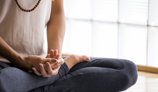 Woman practicing meditation