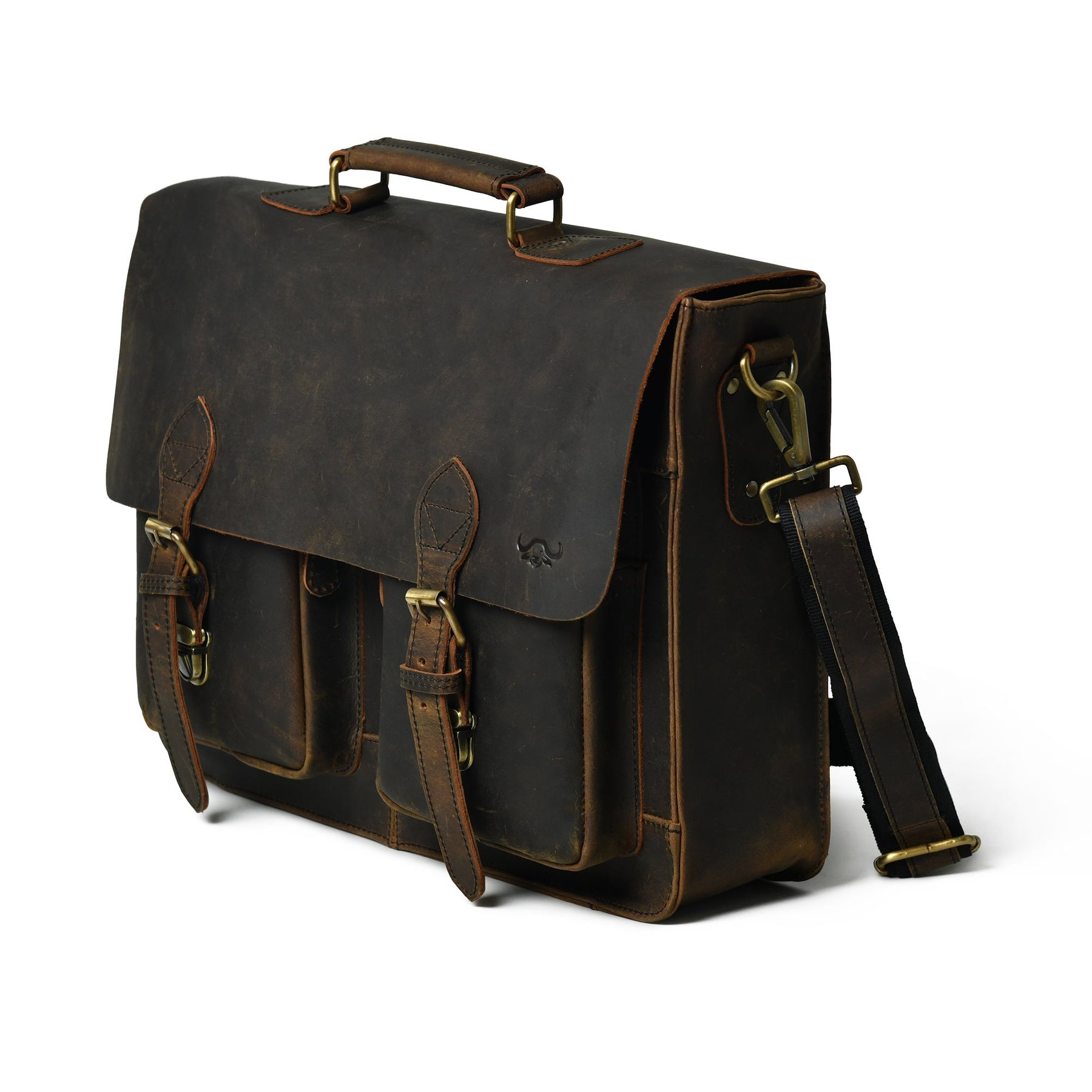 Ranger Buffalo Leather Messenger Bag Crossbody Laptop Bag