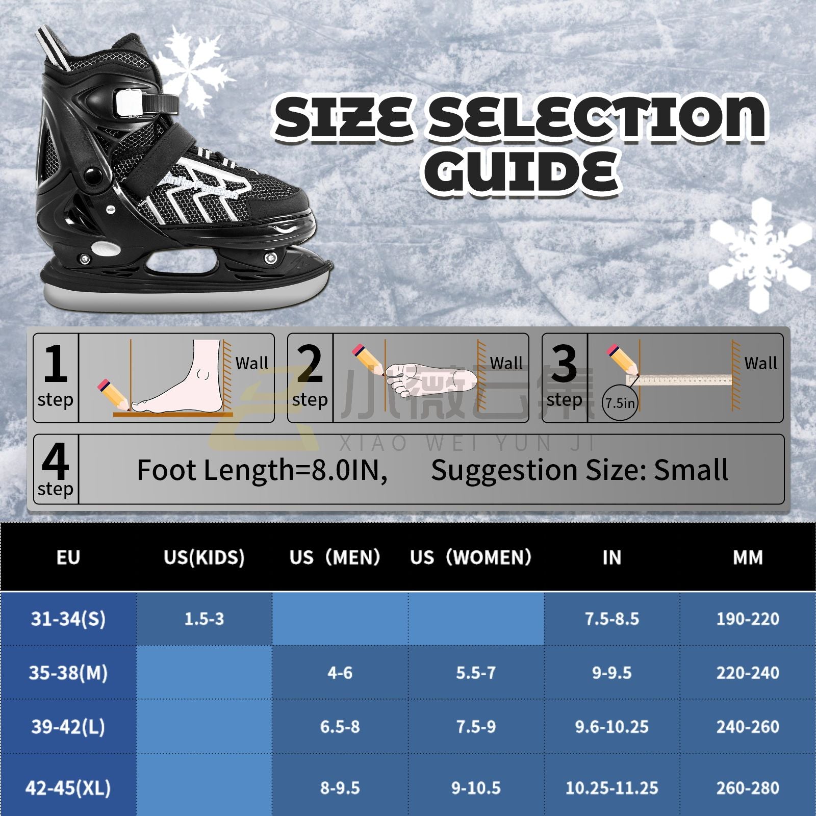 Shoe size charts