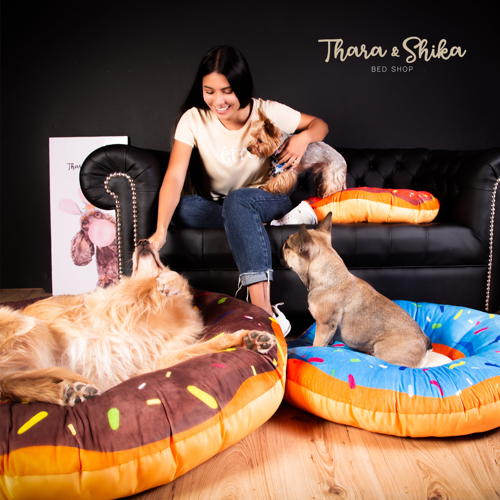 Cama Donut Print para Mascotas – y Shika Pet Shop