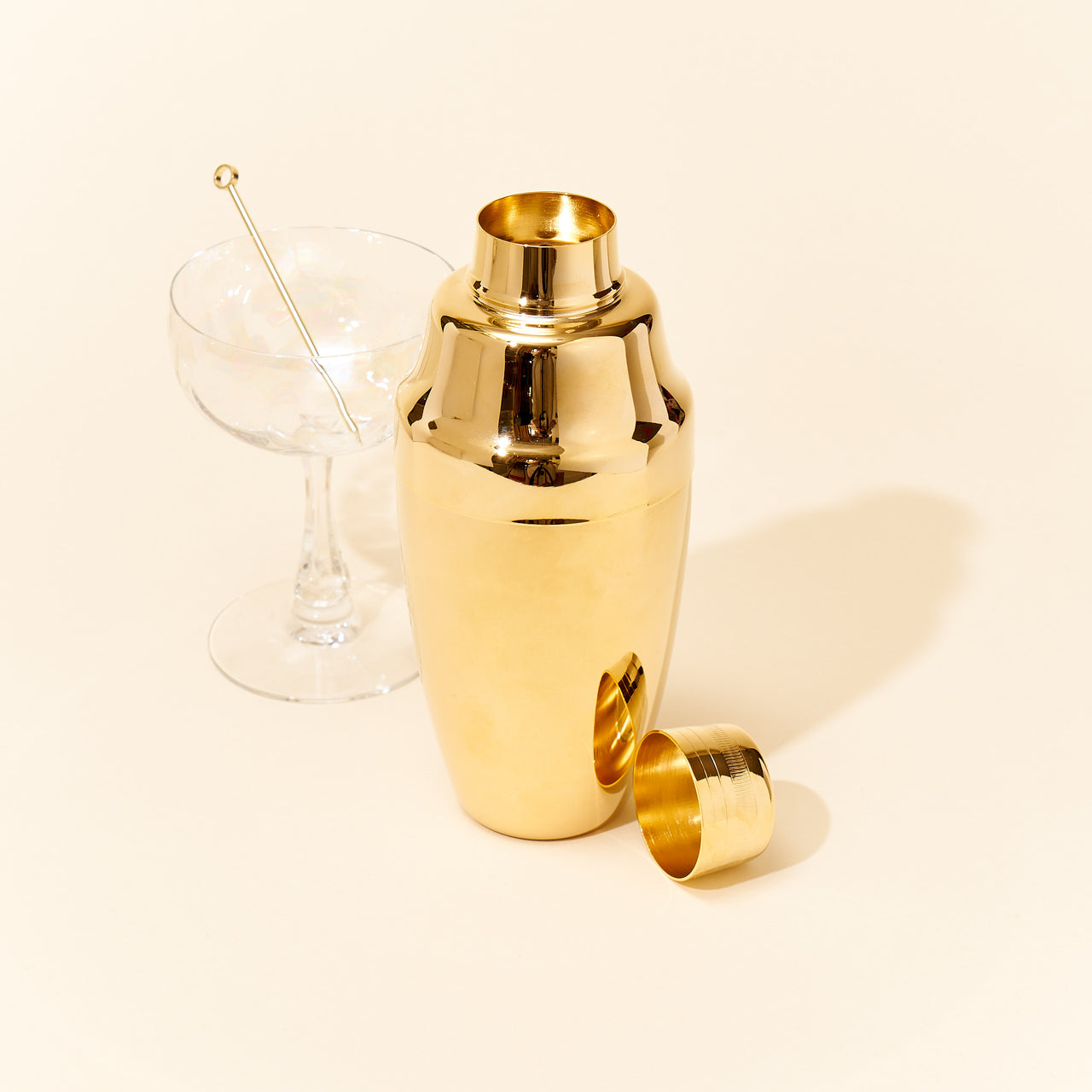 Hawkins New York Brass & Marble Bar Set, Cocktail Shaker, Ice