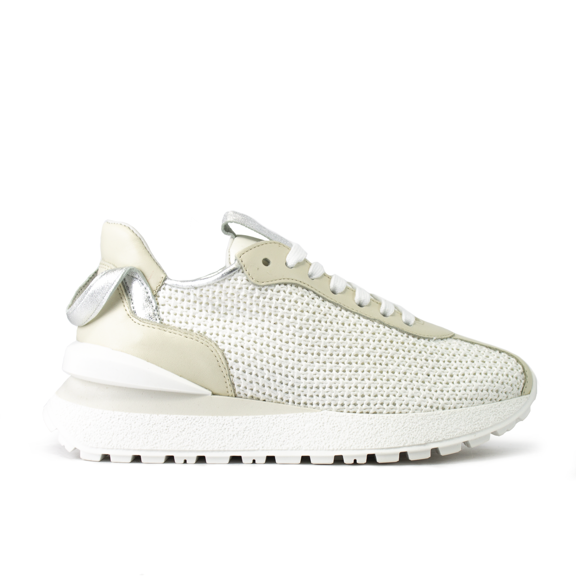 FK APATAKI BIANCO - TEMY - Sneakers in rafia bianco morbida e leggera