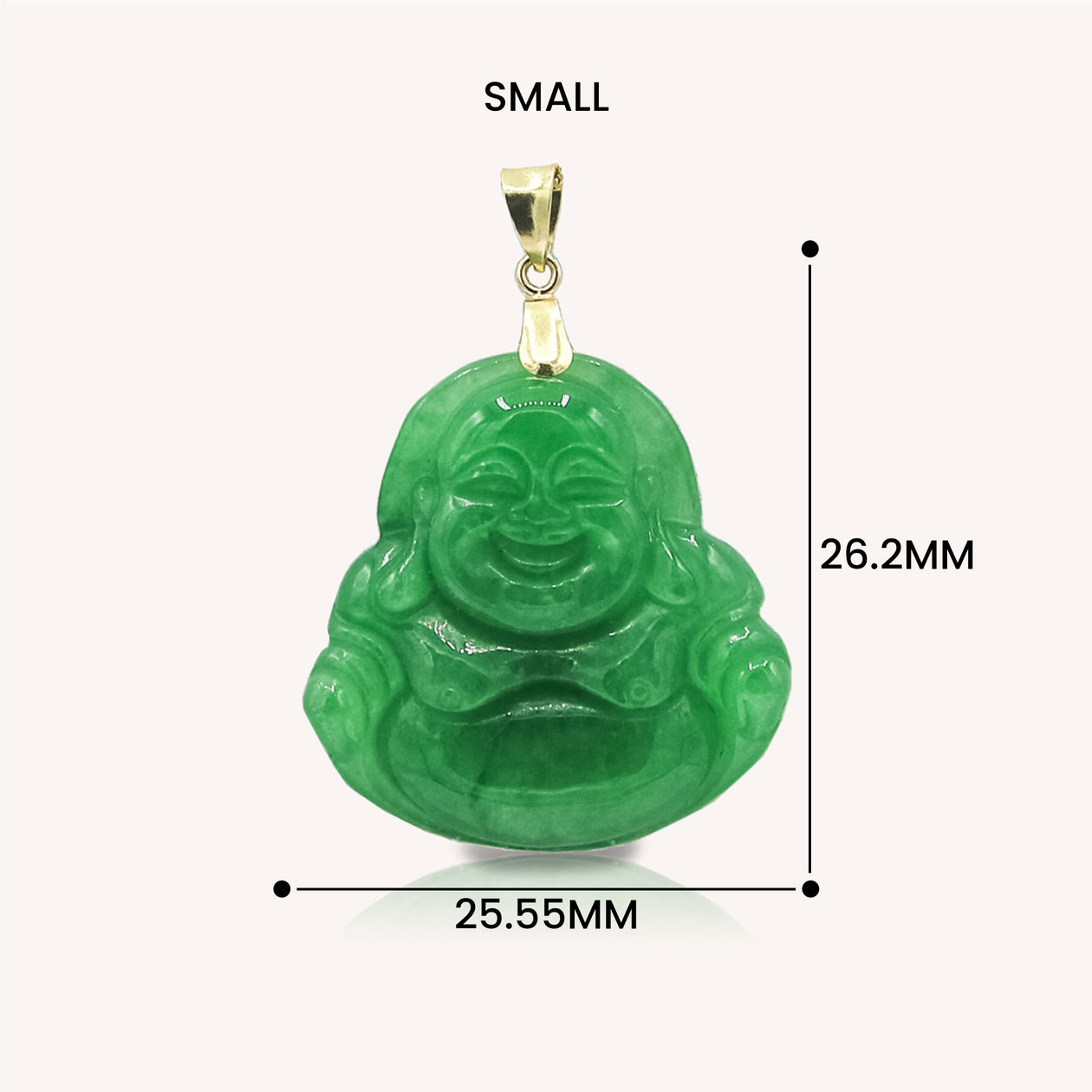 mini jade buddha necklace