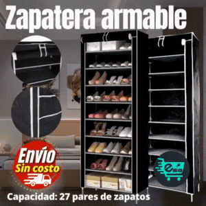 Zapatero Organizador Estante Zapato Hall Armario 110x100x17