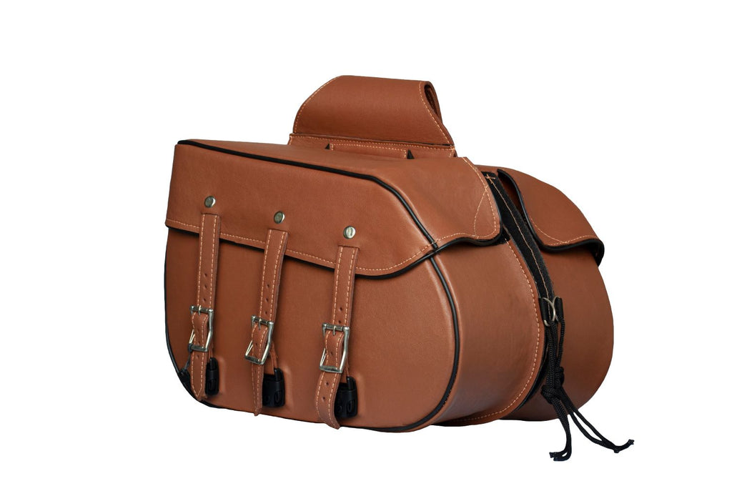 Genuine Naked Leather Concealed Carry Saddlebag with Flame